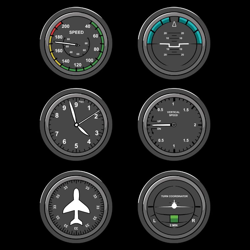 Flugzeug Fluginstrumente