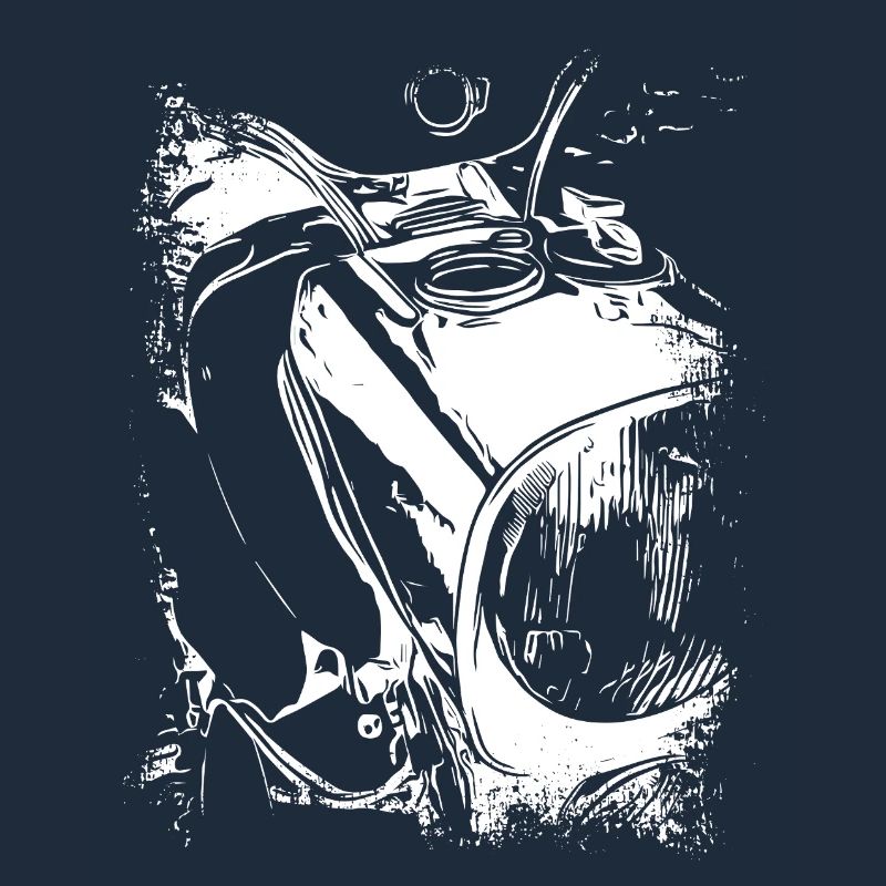 Two-stroke legend black and white
