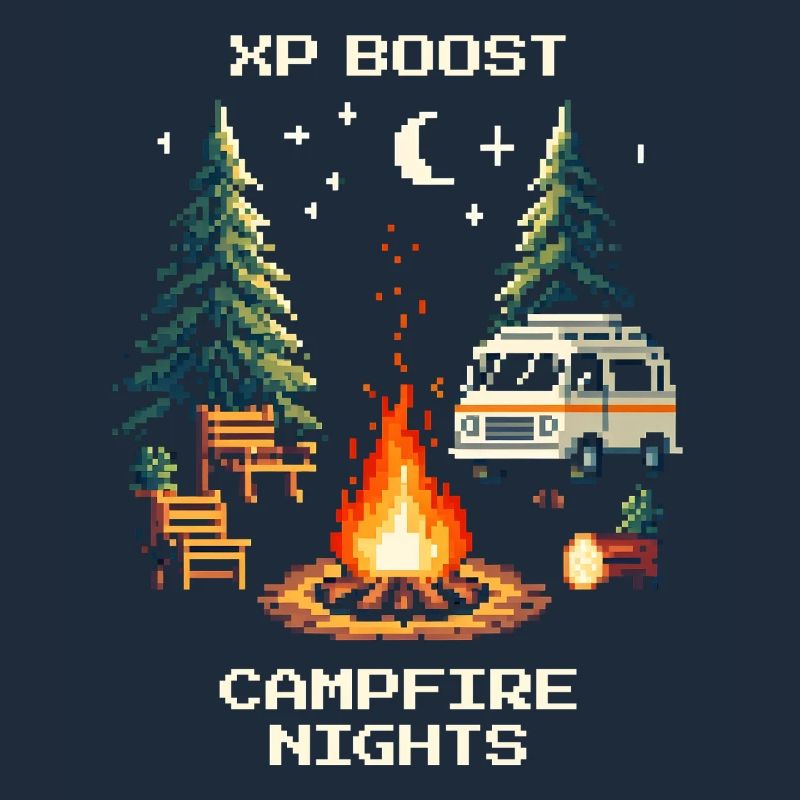 Nuits de feu de camp avec boost d’XP | Van Life