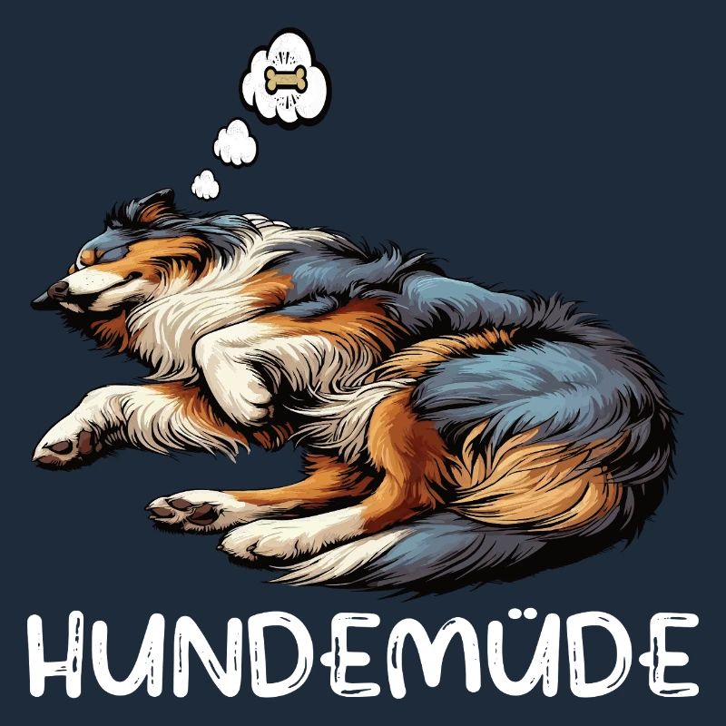 Hundemüde Australian Shepherd Aussie Aussiehalter