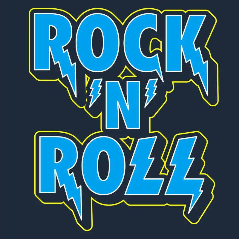 Rock 'n' Roll typografisches 3D-Logo