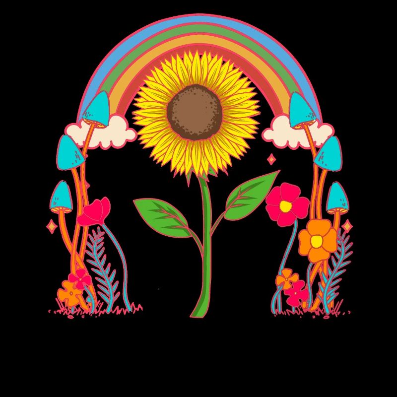 Sonnenblume Natur Blume Regenbogen