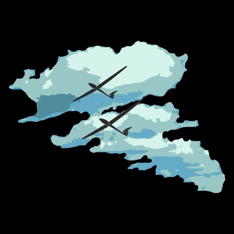 Wolken Segelflieger Geschenk Pilot Streckenflug