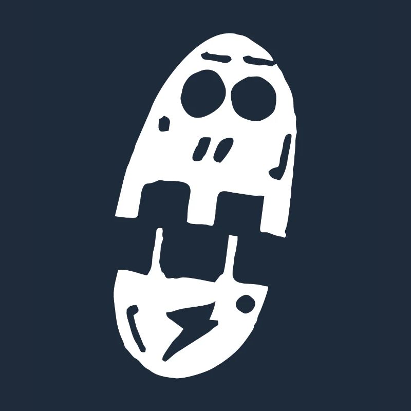 Lightning skull with long face skull skull