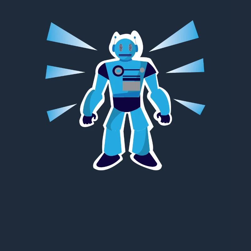 Robot bleu de robot de Cyborg Robots