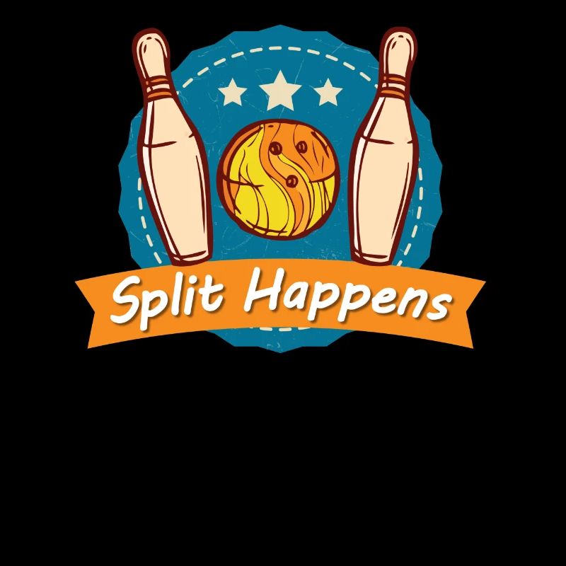 Split Happens T-Shirt Bowling Bowler Tee