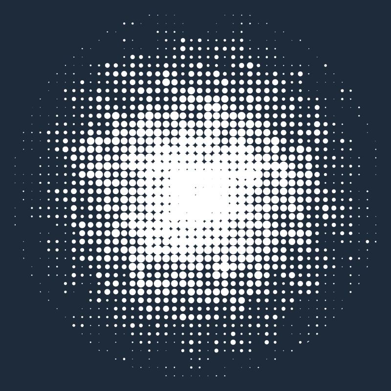 fond rond pointillé blanc
