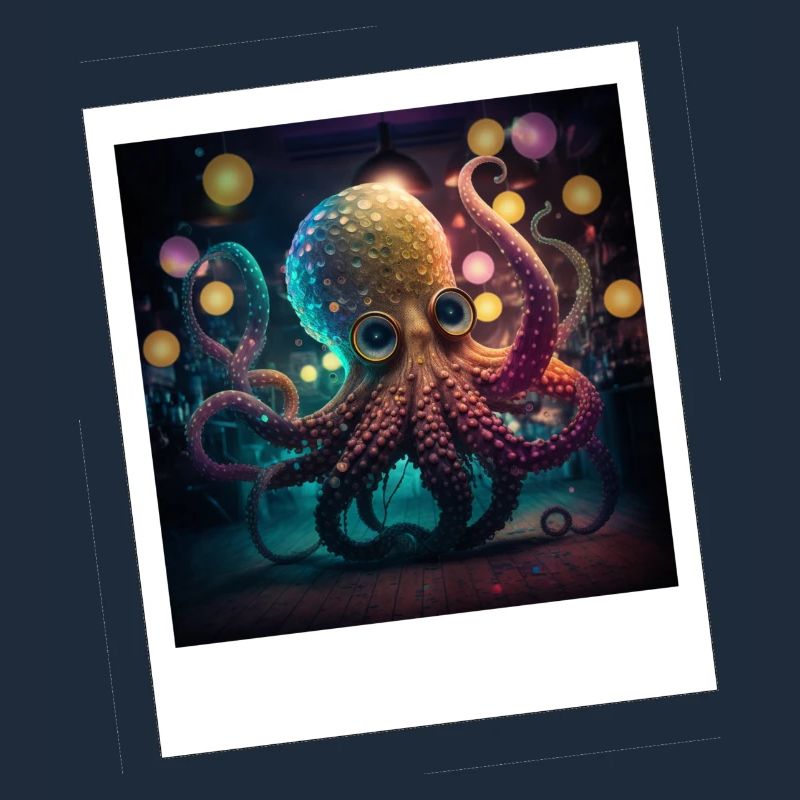 Octopus Octopus Neon dancing in the night