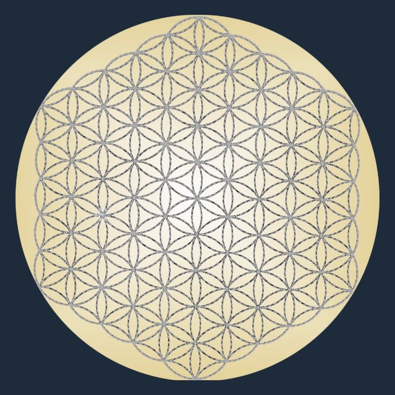 Blume des Lebens Silber - 5. Dimension - Mandala
