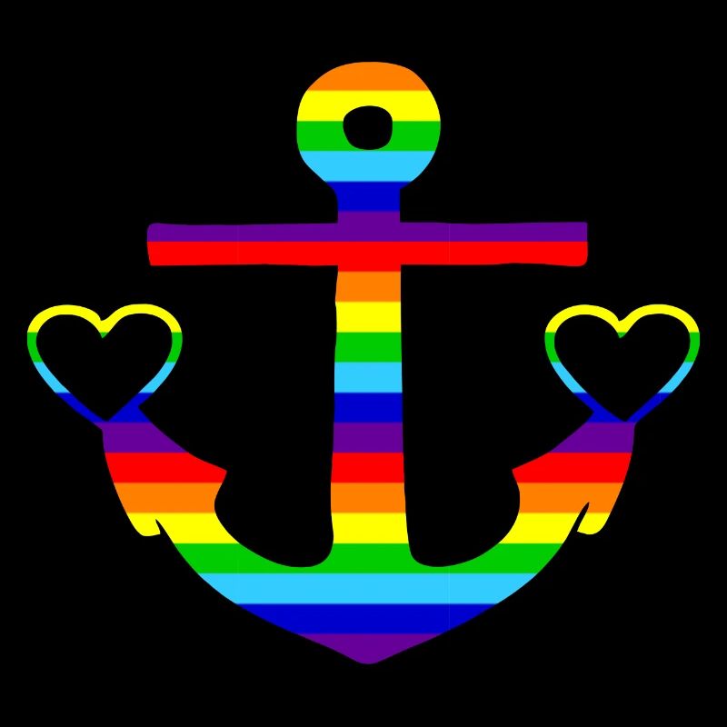 Anker Regenbogen bunt