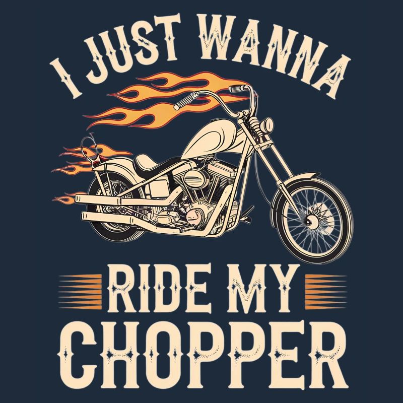 Flammender Chopper Motorrad