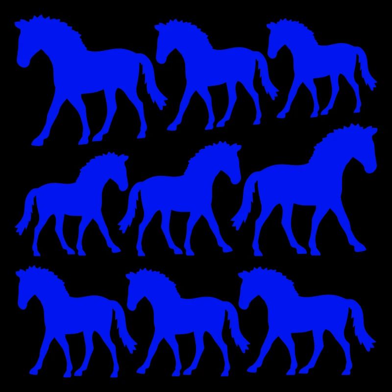 6 chevaux silhouette équipe cavalier équitation amis mignon