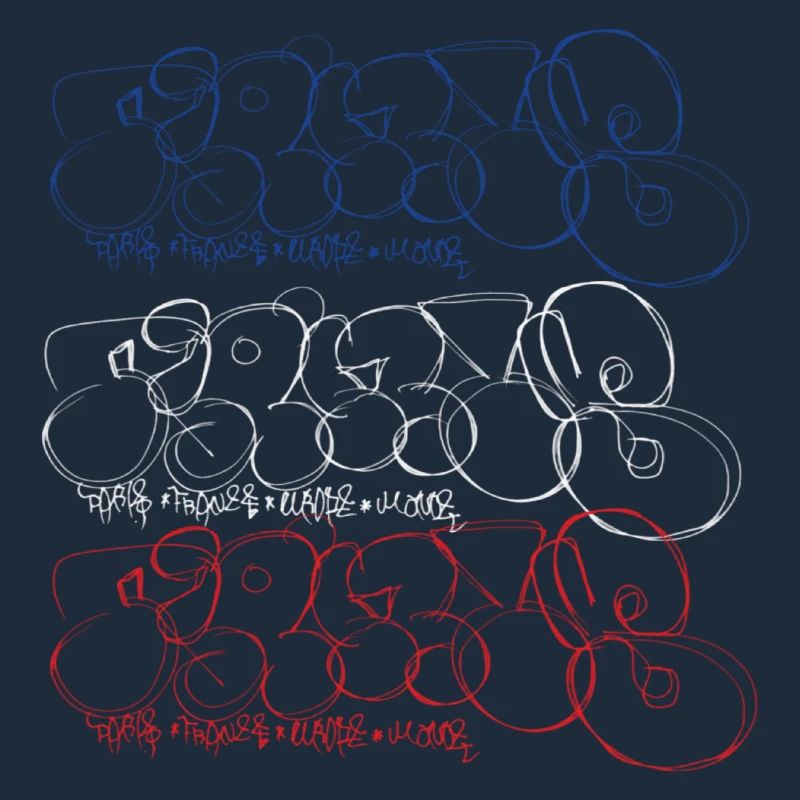 Graffiti Kunst Collage Print (Pariser Bubble Style