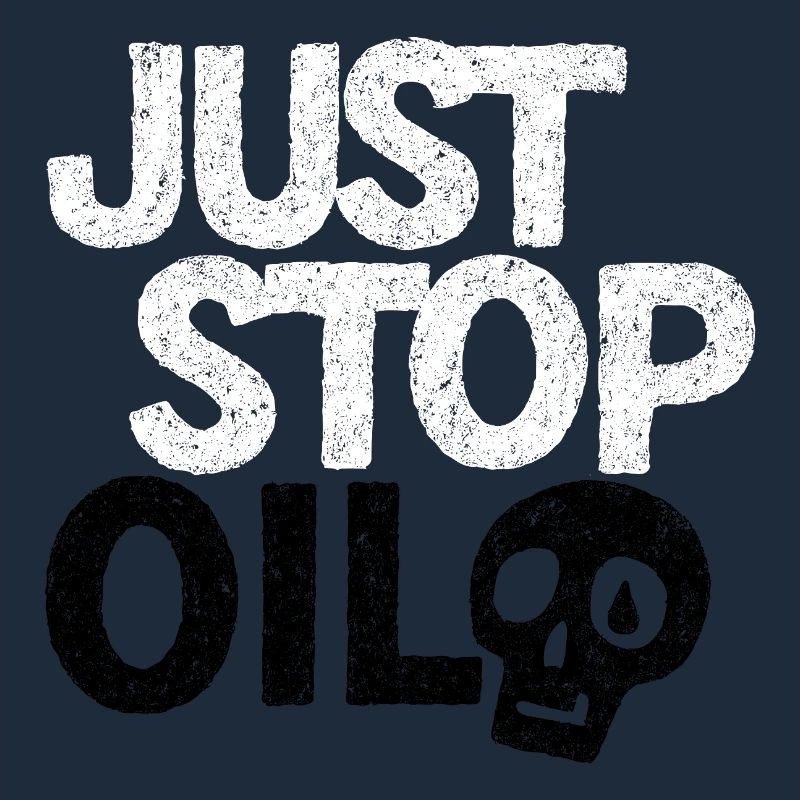 Bold 'Just Stop' Protest Graphic
