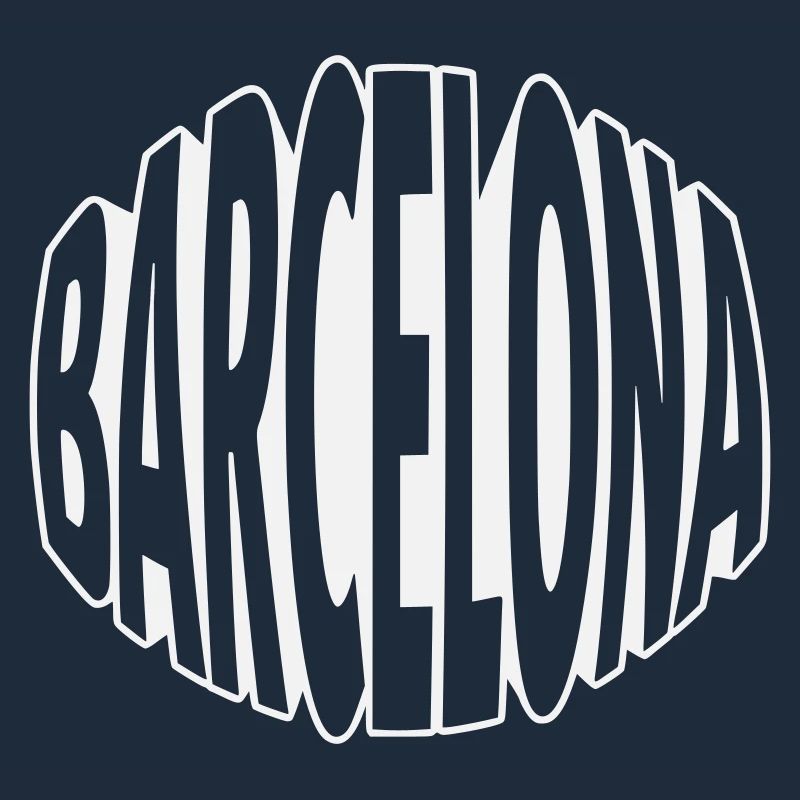 Lettrage ovale de Barcelone