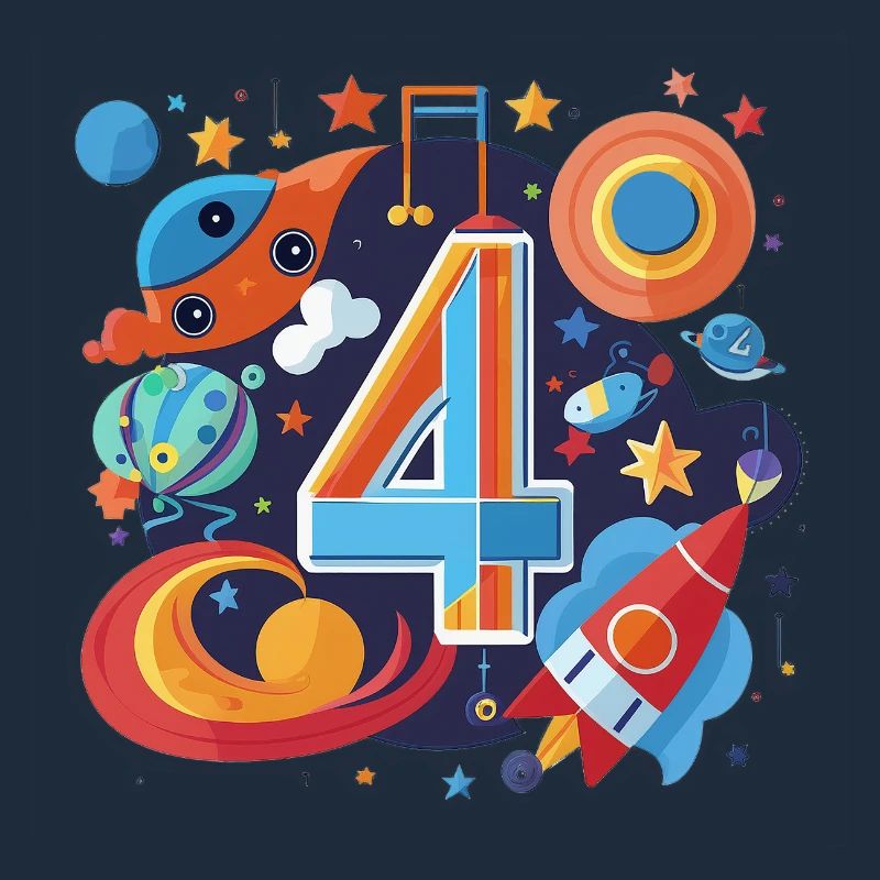 Monde de fusées du 4e anniversaire de l’espace