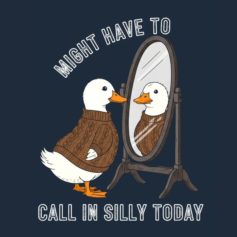 Motif du pull miroir de canard
