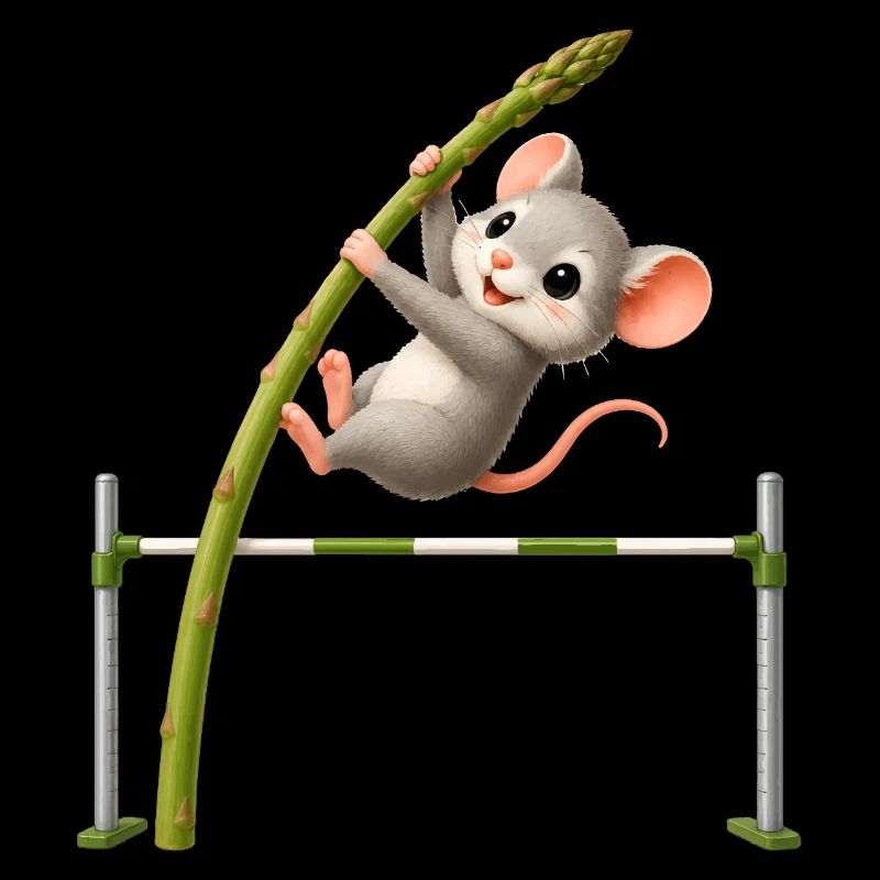 Funny Mouse Asparagus High Jump Cartoon
