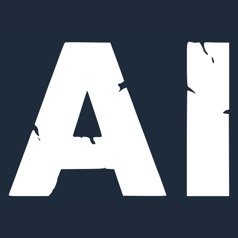 AI Artificial Intelligence Text Grunge Vektor