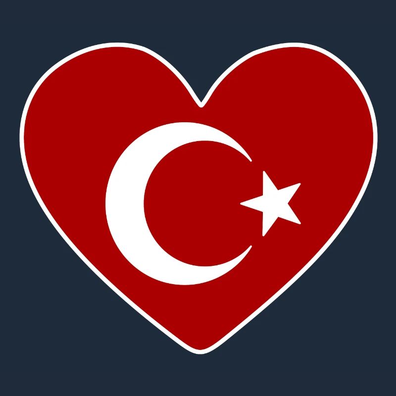 Coeur comme drapeau turc