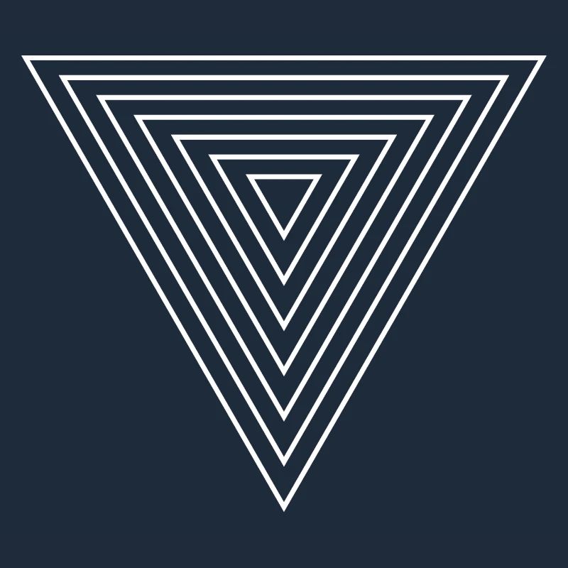 Concentric Triangle Line Art