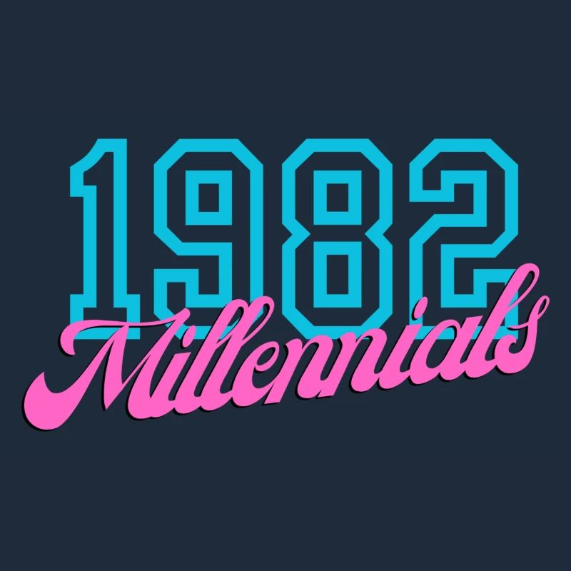 1982 Millennial Retro Numerisches Design