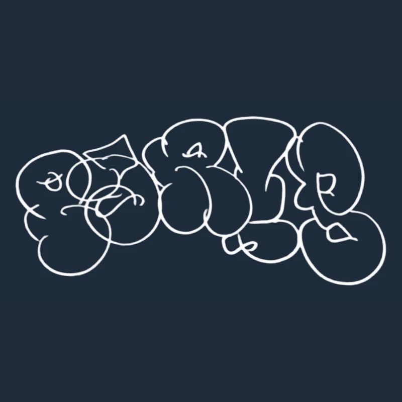 Paris Bubble Graffiti Linienkunst in Schwarzweiß