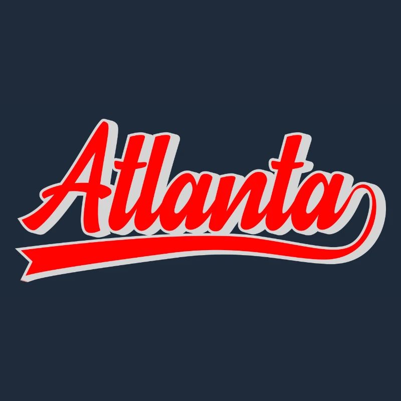 Atlanta Script Retro Logo