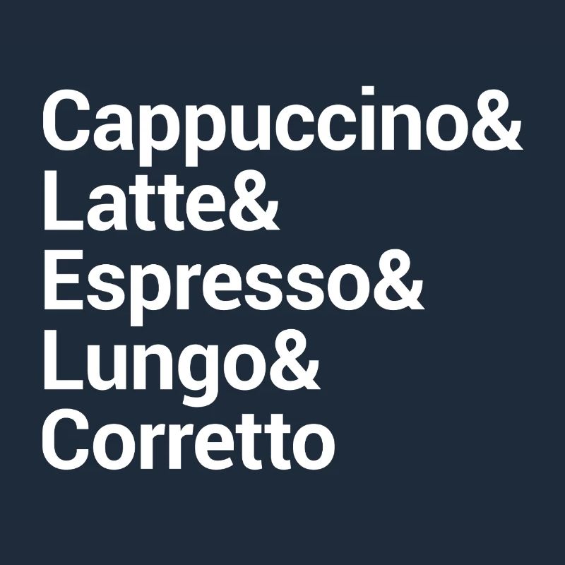 Conception de typographie de style café