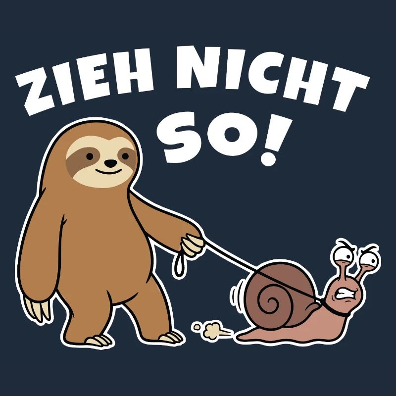 Don't pull like that! Sloth walks with snail