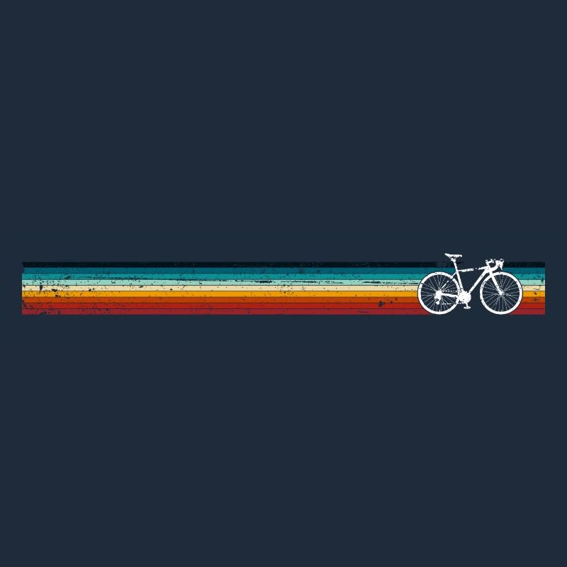 Rainbow Stripe Bicycle Silhouette