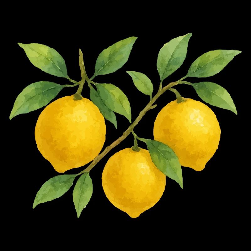 Branche de citron aquarelle design