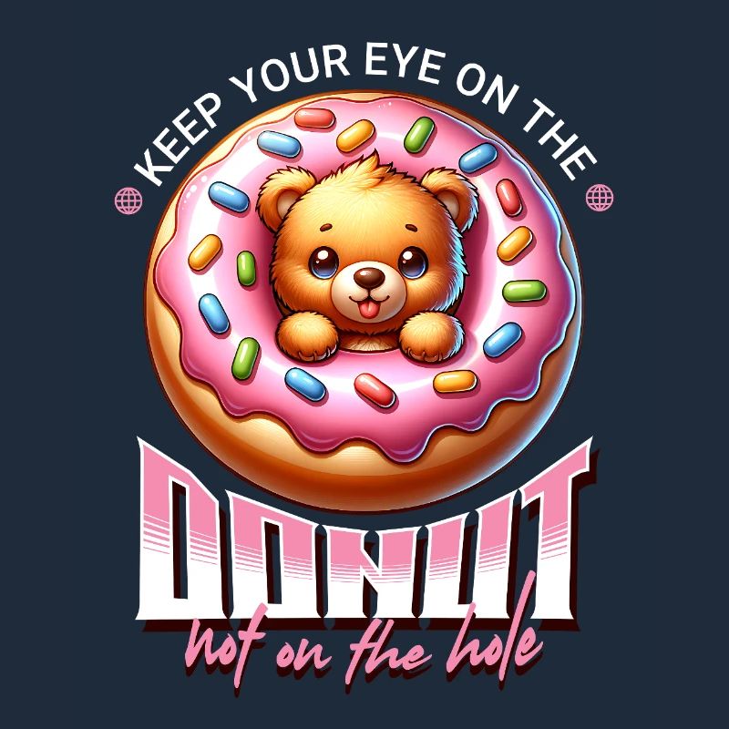 Donut bear motif with icing