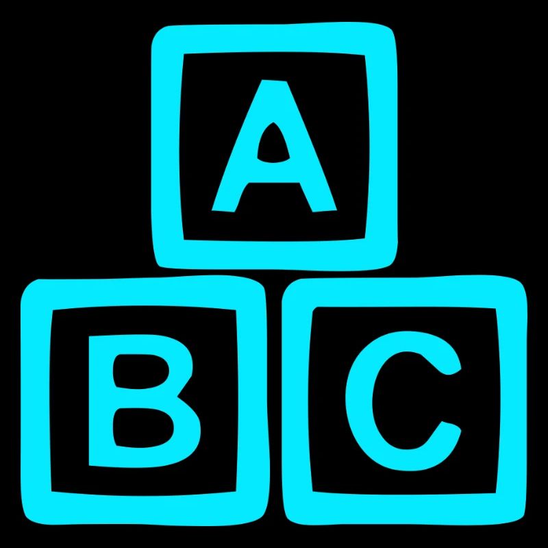 Neon ABC Block Muster