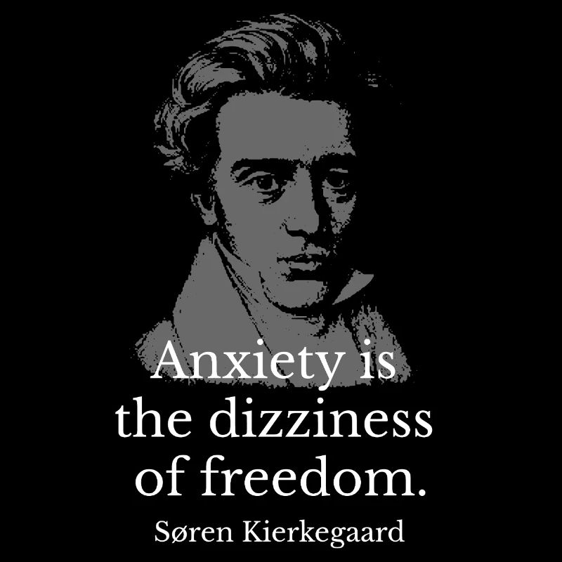Kierkegaard L’anxiété comme liberté Citation Art
