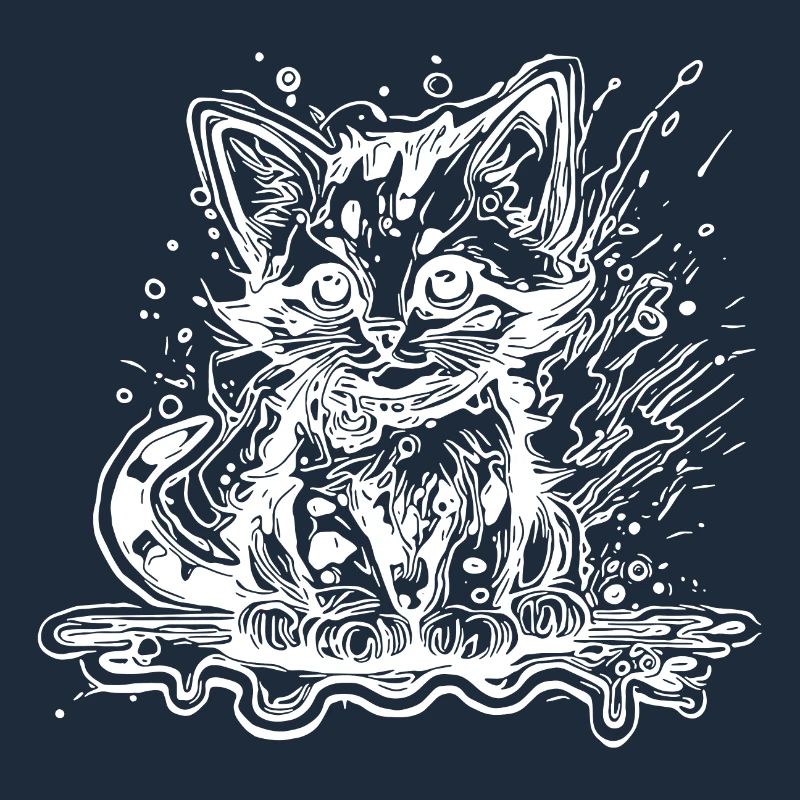 Mignon petit chat du chat poté dans le style graffiti