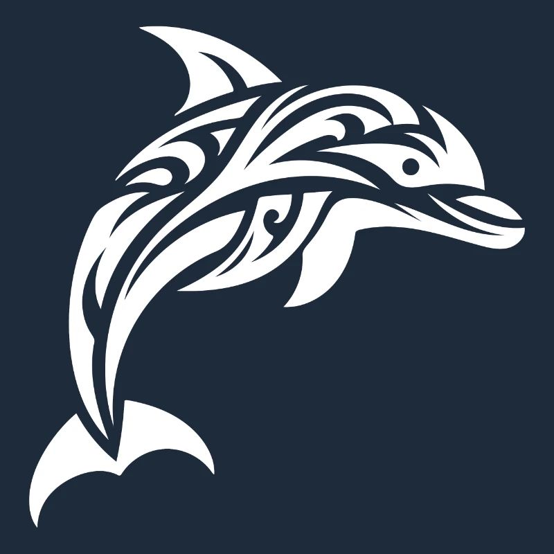 Springender süßer Tattoo Delfin