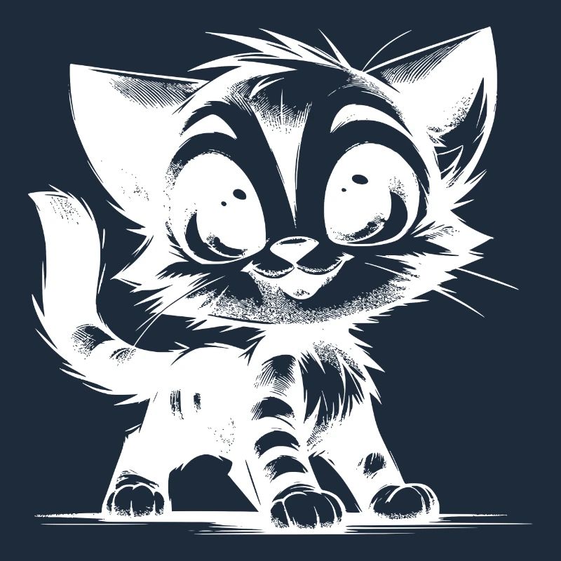 Chat souriant Dessin de bébé