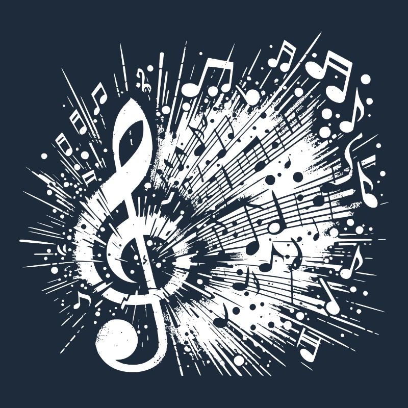 Explodierende Musik Notenschlüssel Tonleiter