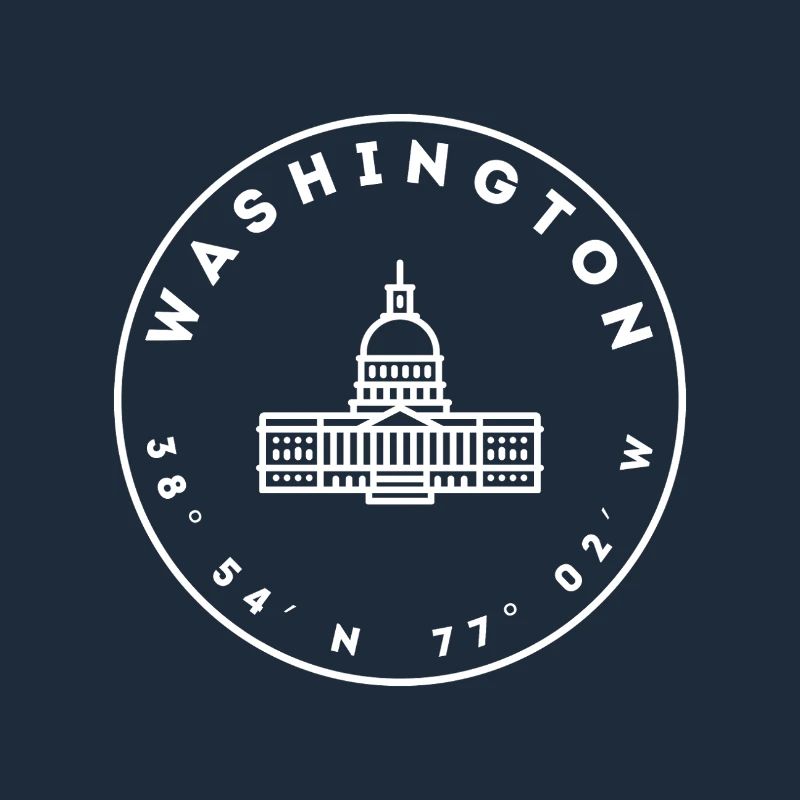 Washington DC avec le Capitole et les coordonnées