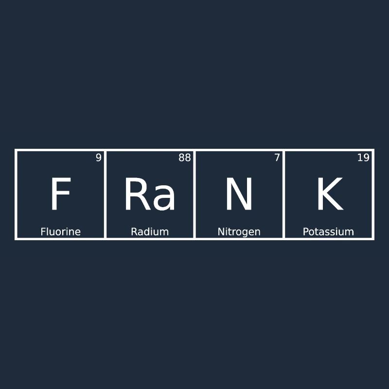 Frank Nom Prénom Chimie Tableau périodique Eléments