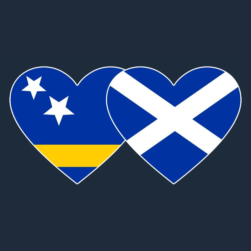 Cœur du drapeau de Curaçao en Écosse utilisé