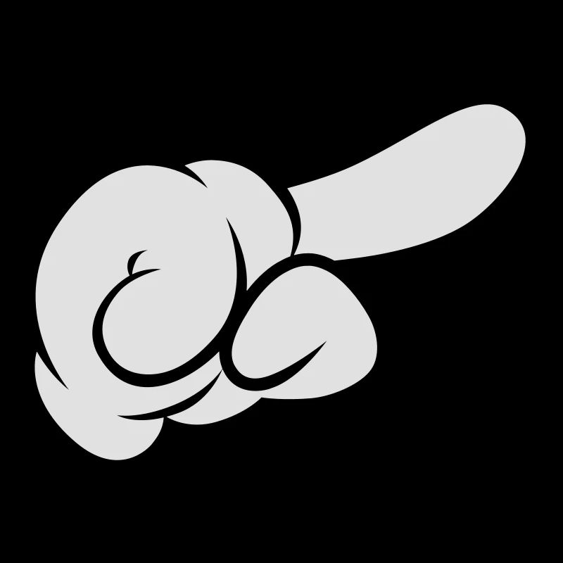 Comic Hand Pointing (Right)