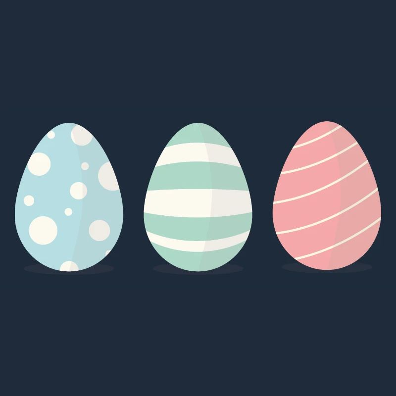 Three Easter eggs