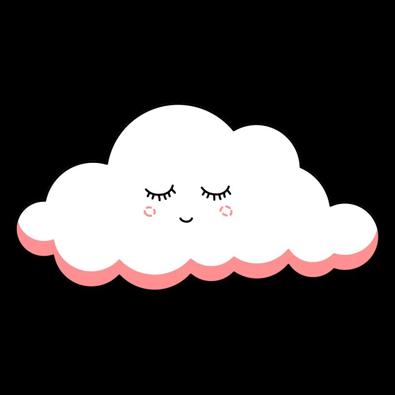 Schlaf Wolke mit Wimpern