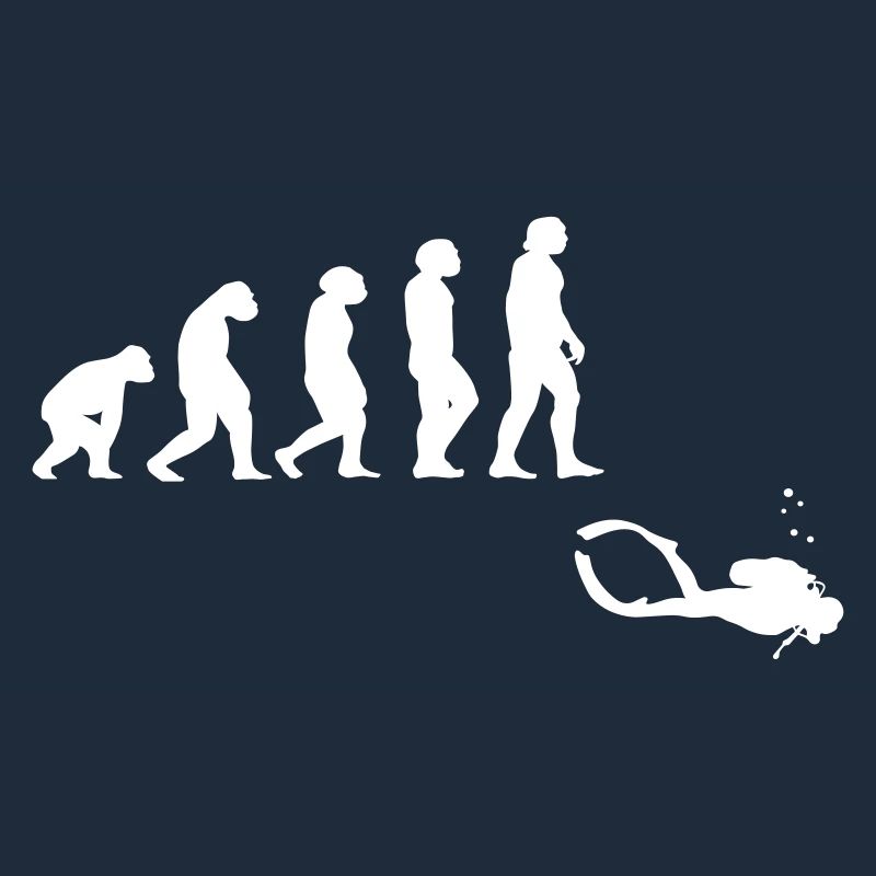 Evolution Tauchen mit Gerät
