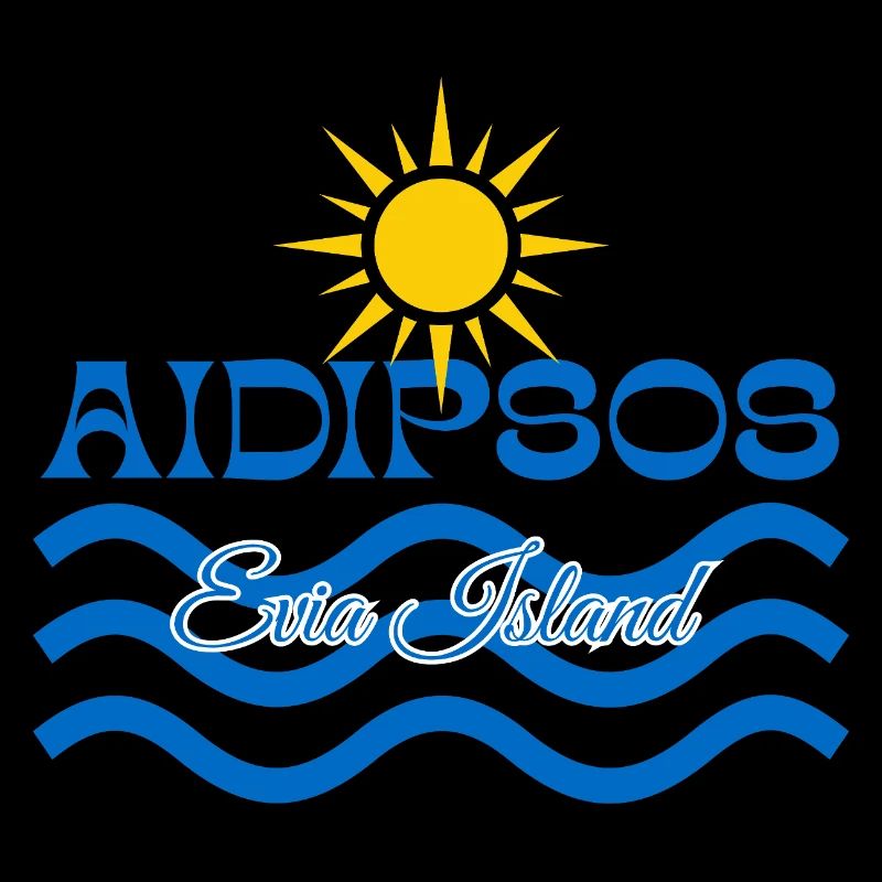 Île Aidipsos Île Evia Soleil et Vagues de mer