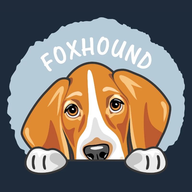 Coup d’œil mignon foxhound triste