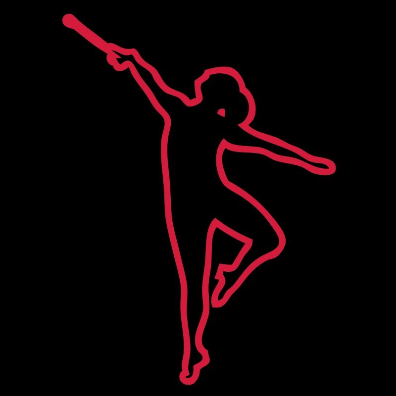 danseuse twirling baton trace1