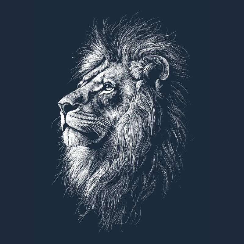 Dessin de silhouette de lion